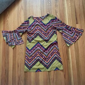 Uncle Frank Multicolor Chevron Dress